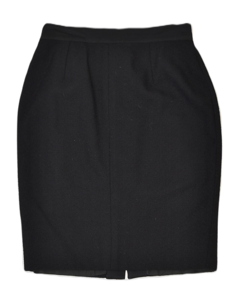 VINTAGE Womens Pencil Skirt UK 14 Medium W28 Black Wool | Vintage | Thrift | Second-Hand | Used Clothing | Messina Hembry 