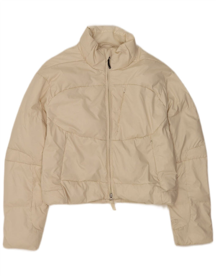 Ralph Lauren Womens Crop Padded Jacket UK 14 Medium Off White Polyester