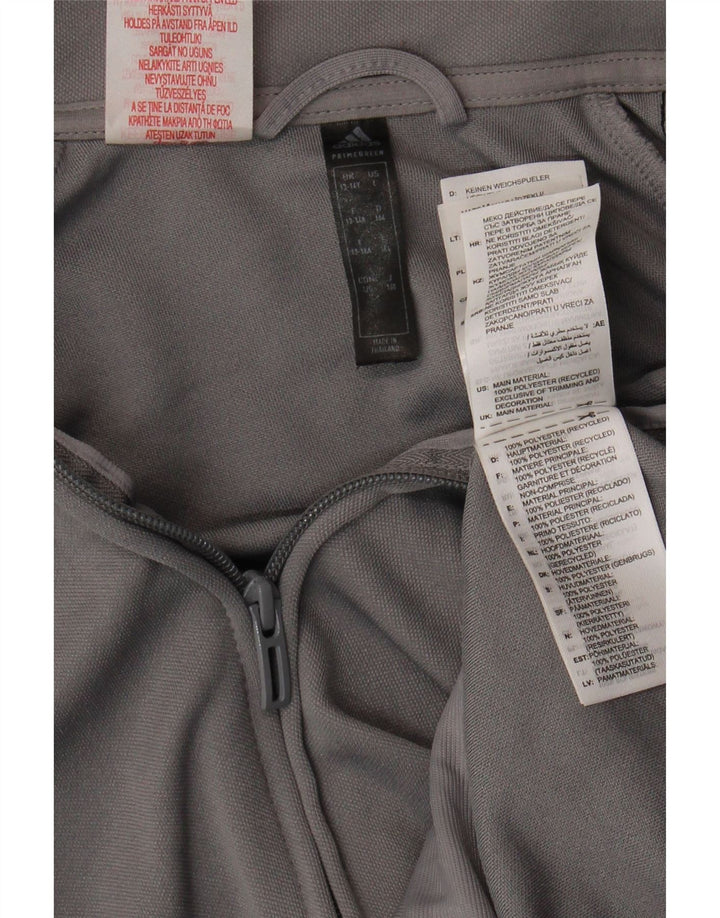 ADIDAS Boys Aeroready Tracksuit Top Jacket 13-14 Years Grey Polyester Vintage Adidas and Second-Hand Adidas from Messina Hembry 