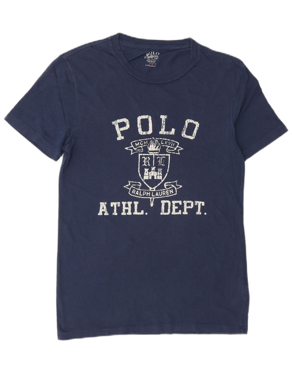 Polo Ralph Lauren Mens Custom Fit Graphic T-Shirt Top Small Navy Blue