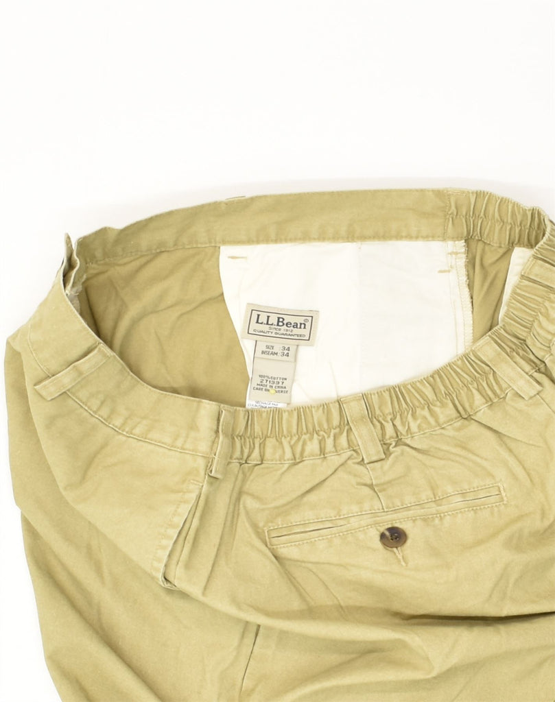 L.L.BEAN Mens Straight Chino Trousers W34 L34 Beige Cotton | Vintage L.L.Bean | Thrift | Second-Hand L.L.Bean | Used Clothing | Messina Hembry 