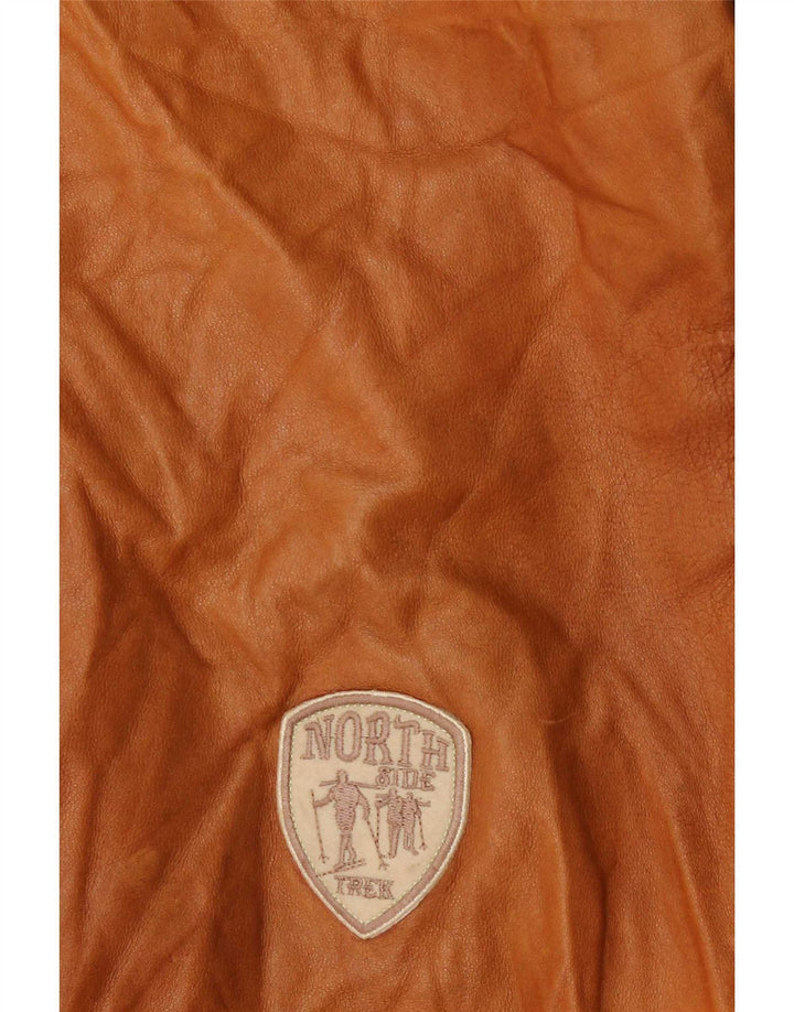 Vintage Mens Leather Jacket UK 40 Large Beige