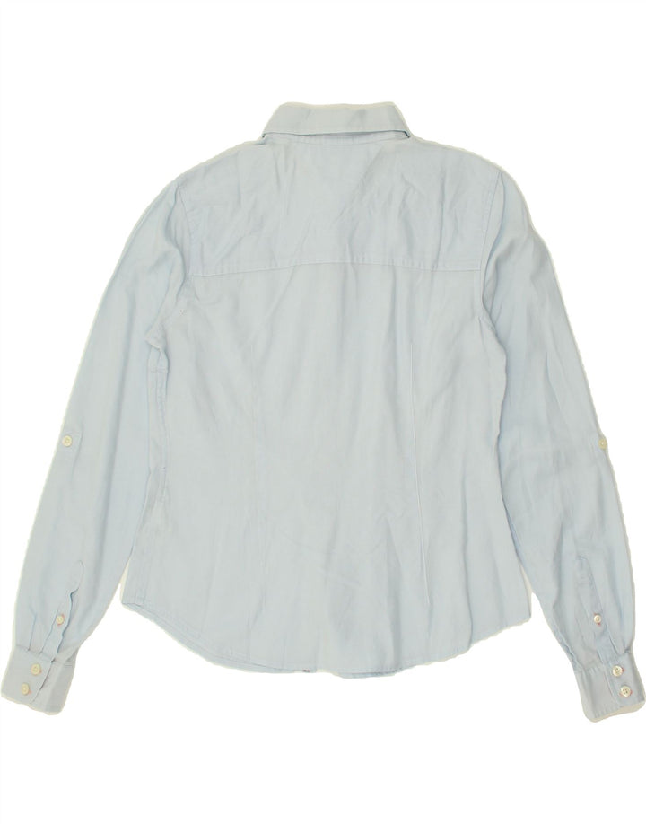TOMMY HILFIGER Womens Shirt US 6 Medium Blue Cotton Vintage Tommy Hilfiger and Second-Hand Tommy Hilfiger from Messina Hembry 