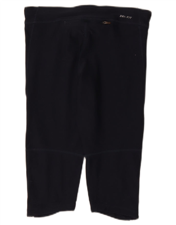 Nike Womens Capri Leggings UK 10 Small Navy Blue Polyester Sports