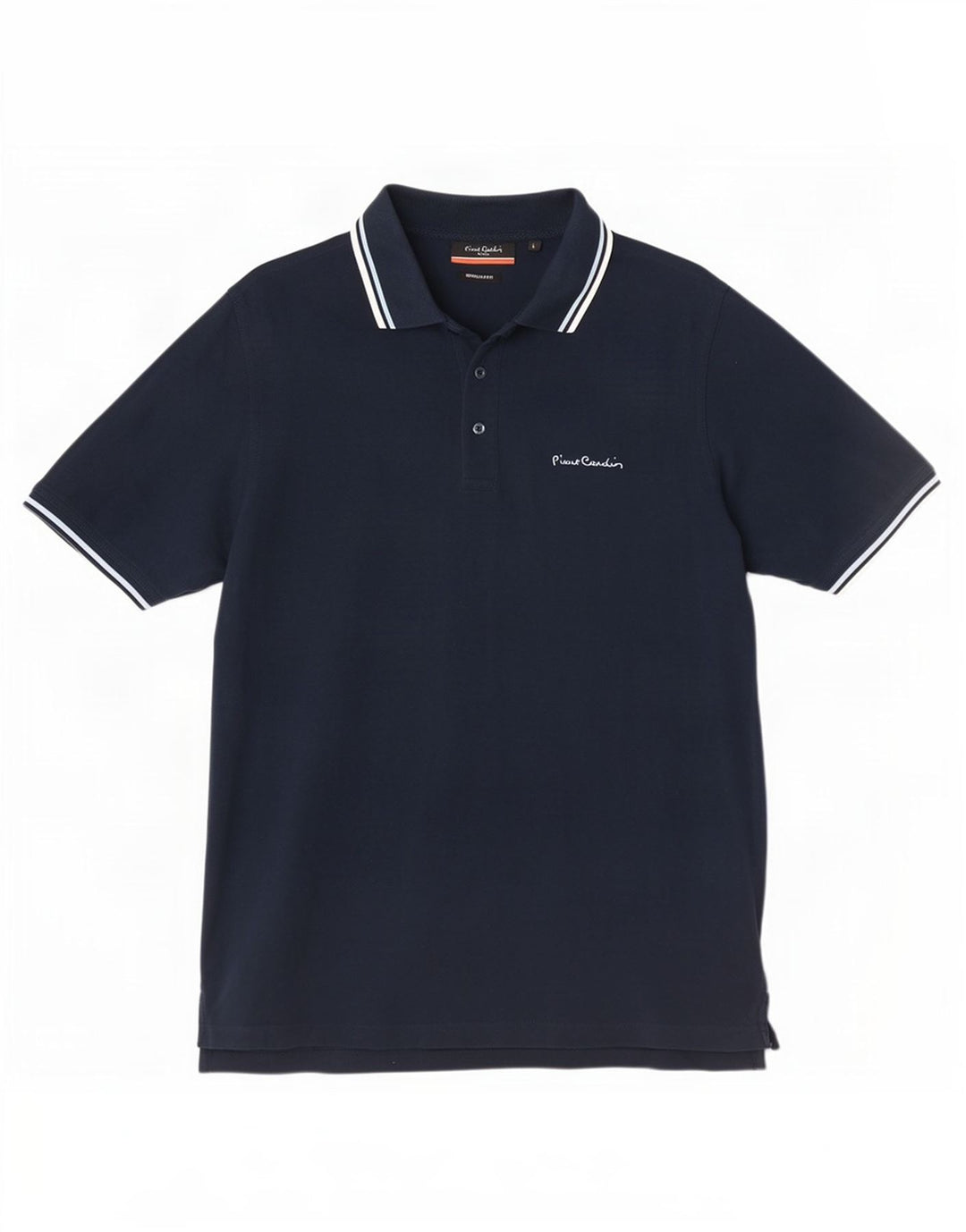 Pierre Cardin Mens Regular Fit Polo Shirt Large Navy Blue Striped