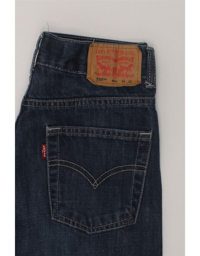 LEVI'S Boys 550 Relaxed Fit Straight Jeans 7-8 Years W24 L22 Navy Blue | Vintage Levi's | Thrift | Second-Hand Levi's | Used Clothing | Messina Hembry 