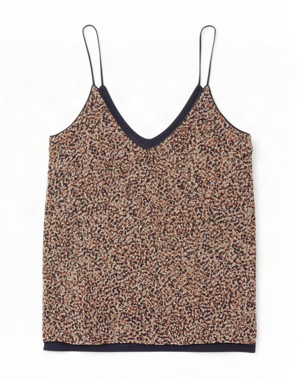 Zara Womens Cami Top UK 6 XS Multicoloured Spotted Polyester