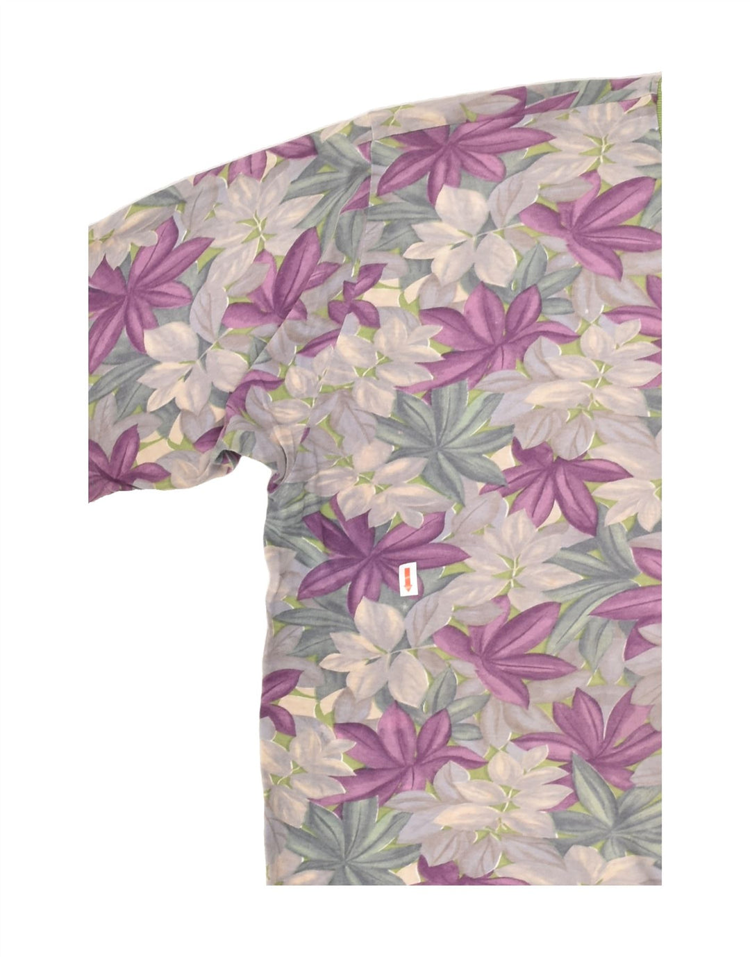 ROCCOBAROCCO Womens Graphic T-Shirt Top UK 14 Medium Pink Floral Cotton | Vintage Roccobarocco | Thrift | Second-Hand Roccobarocco | Used Clothing | Messina Hembry 