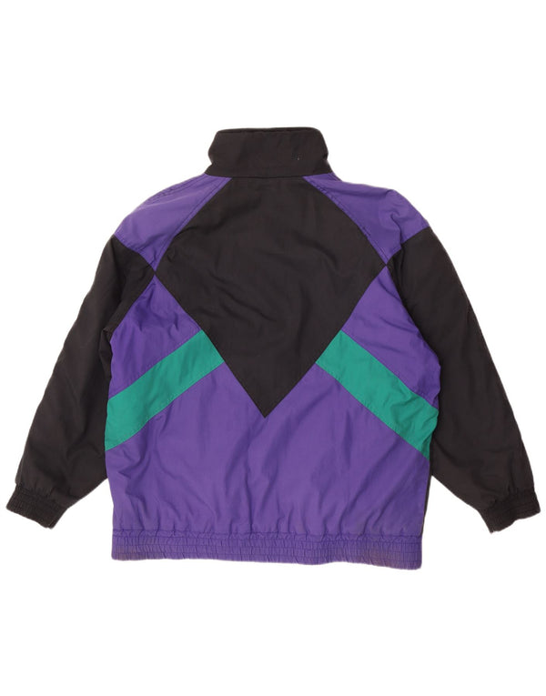 Vintage Womens Windbreaker Jacket UK 16 Large Multicoloured Colourblock