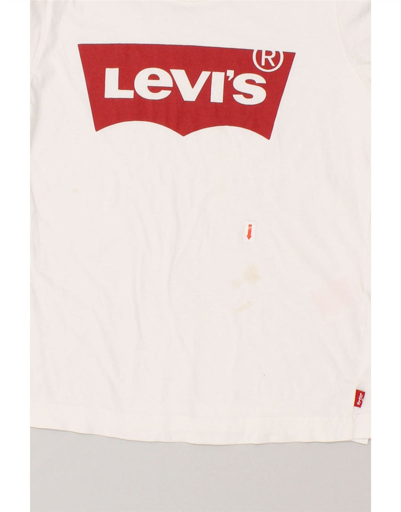 LEVI'S Boys Graphic T-Shirt Top 7-8 Years White Cotton | Vintage Levi's | Thrift | Second-Hand Levi's | Used Clothing | Messina Hembry 