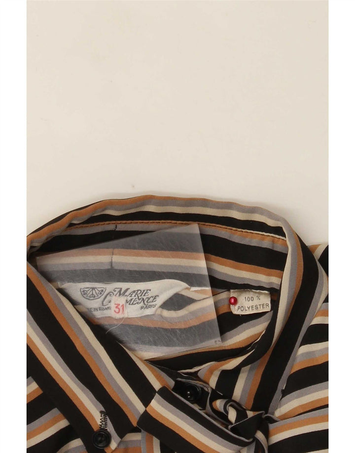Vintage Womens Front Tie Basic Dress UK 12 Medium Multicoloured Striped
