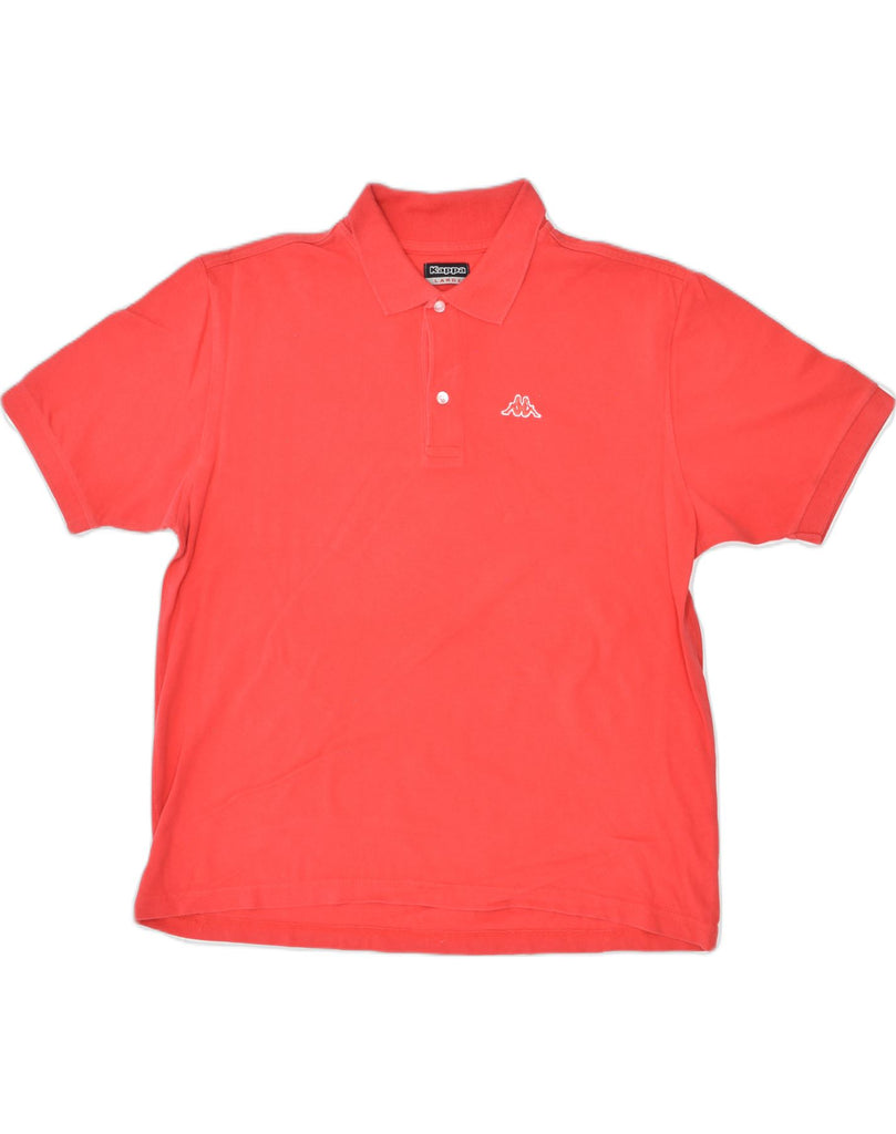 KAPPA Mens Polo Shirt Large Red Cotton | Vintage Kappa | Thrift | Second-Hand Kappa | Used Clothing | Messina Hembry 