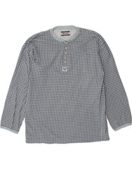 MUSTANG Mens Top Long Sleeve XL Blue Check Cotton