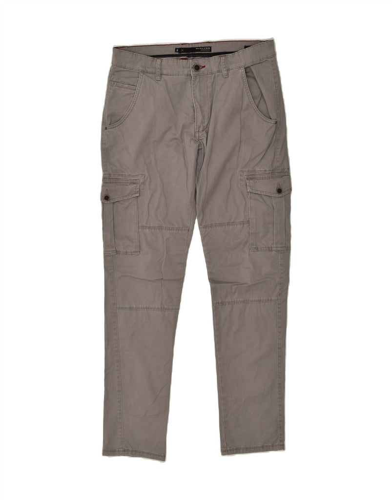 CLAYTON Mens Stretch Slim Cargo Trousers IT 48 Medium W32 L32  Grey Cotton | Vintage Clayton | Thrift | Second-Hand Clayton | Used Clothing | Messina Hembry 
