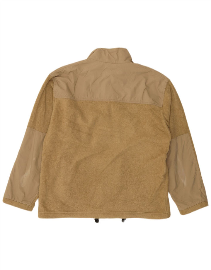 Marks & Spencer Mens Fleece Jacket UK 40 Large Brown Polyester