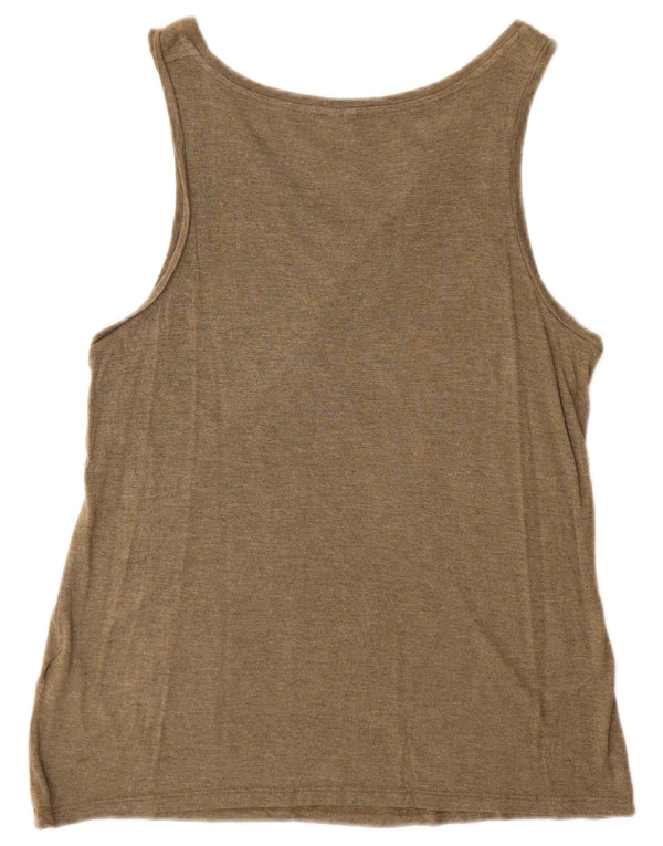 Banana Republic Womens Vest Top UK 12 Medium Khaki Modal