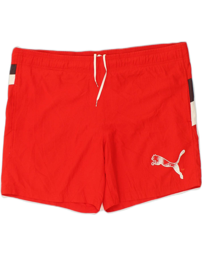 PUMA Mens Sport Shorts Large Red Polyester | Vintage Puma | Thrift | Second-Hand Puma | Used Clothing | Messina Hembry 