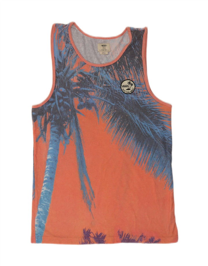 Vans Mens Graphic Vest Top Medium Orange Polyester