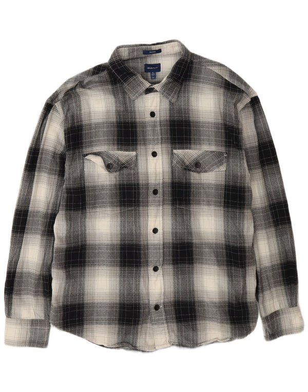 Gant Mens Relaxed Fit Flannel Shirt Size 43/44 17 XL Multicoloured Check