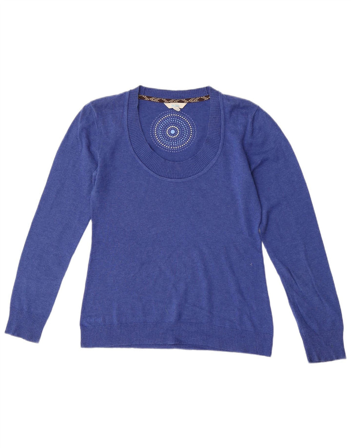 Fat Face Mens Boat Neck Jumper Sweater UK 12 Medium  Blue Cotton
