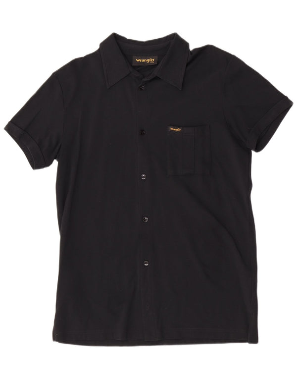Wrangler Mens Short Sleeve Shirt 2XL Black Polyamide