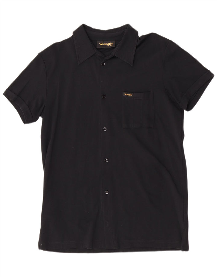 Wrangler Mens Short Sleeve Shirt 2XL Black Polyamide