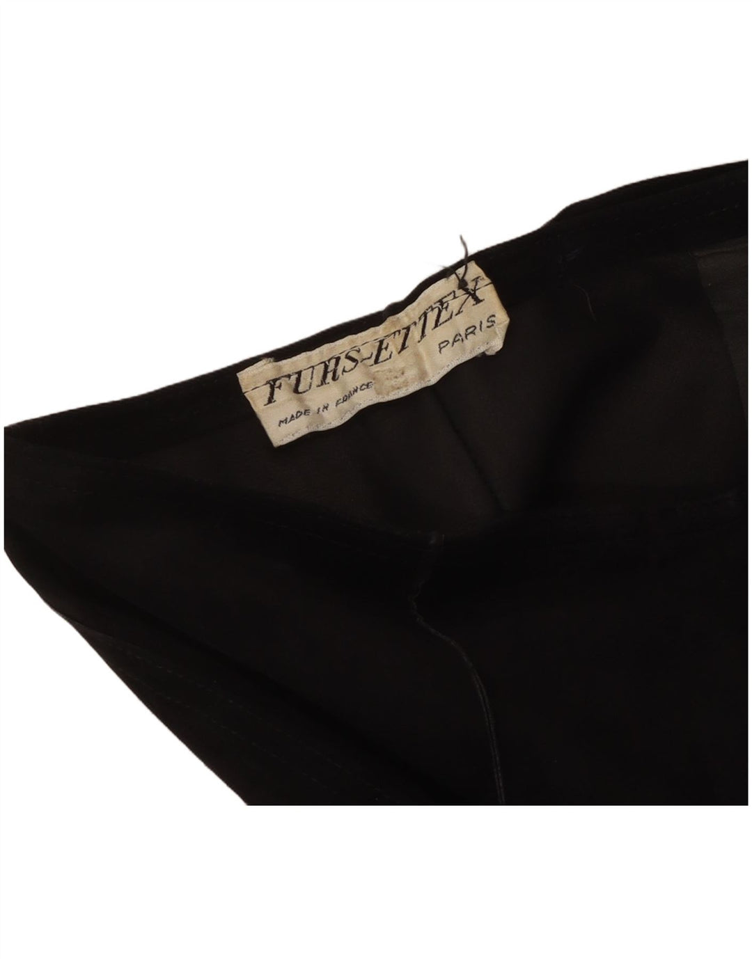 VINTAGE Womens Wide Leg Suede Capri Trousers W30 L19 Black