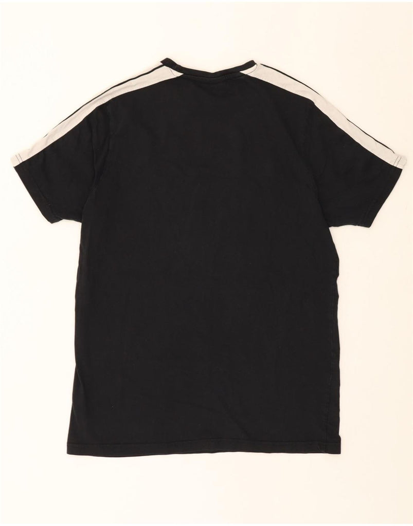 ELLESSE Womens T-Shirt Top UK 16 Large Black Colourblock Cotton Vintage Ellesse and Second-Hand Ellesse from Messina Hembry 