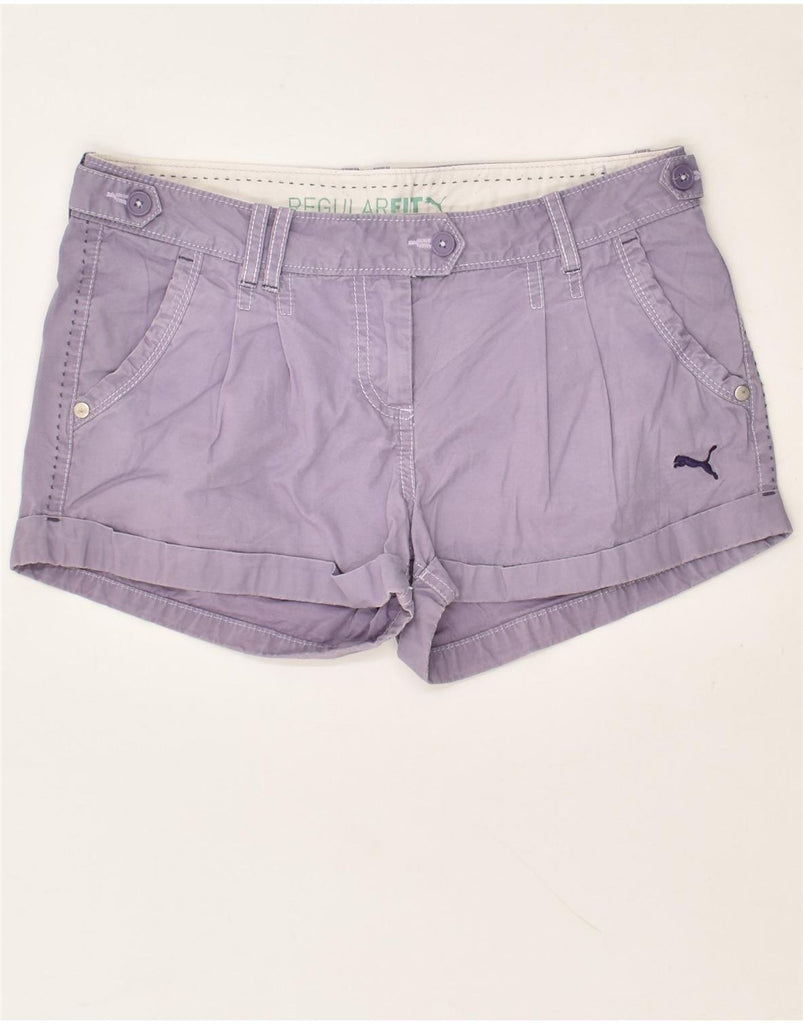 PUMA Womens Regular Fit Hot Pants UK 8 Small W30 Purple | Vintage Puma | Thrift | Second-Hand Puma | Used Clothing | Messina Hembry 