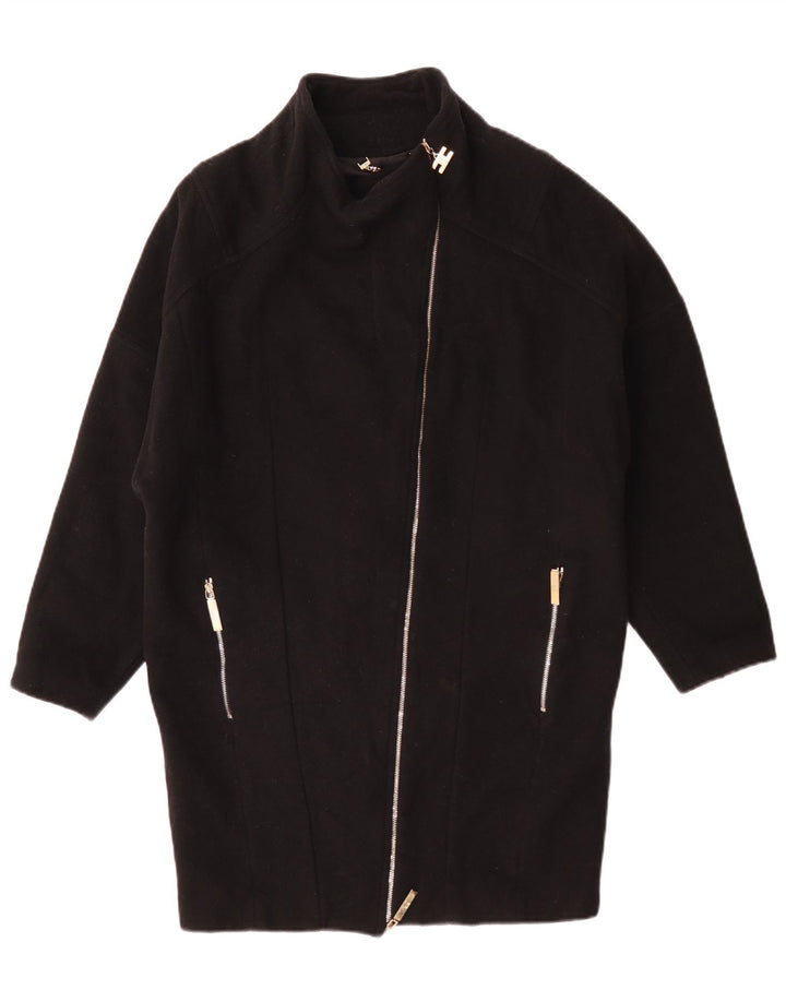 Elisabetta Franchi Womens Oversized Overcoat IT 40 Small Black
