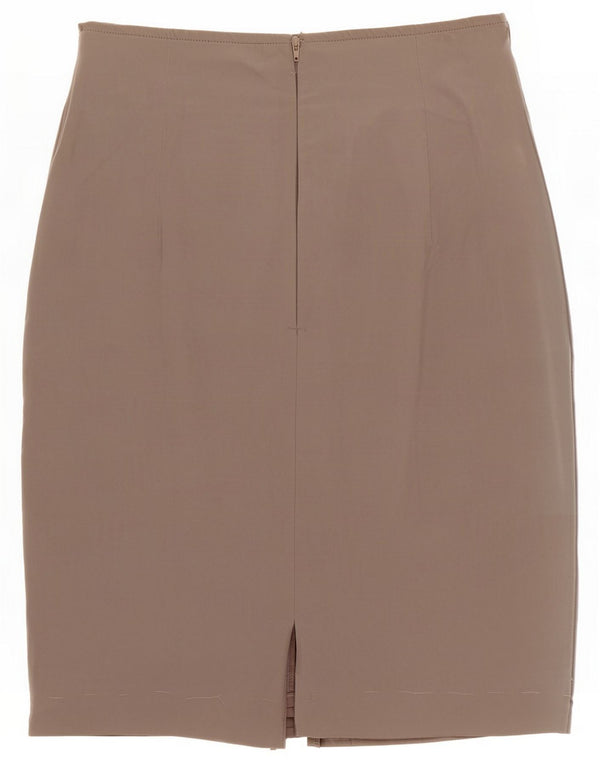 i Blues Womens Pencil Skirt IT 44 Medium W26 Beige Silk
