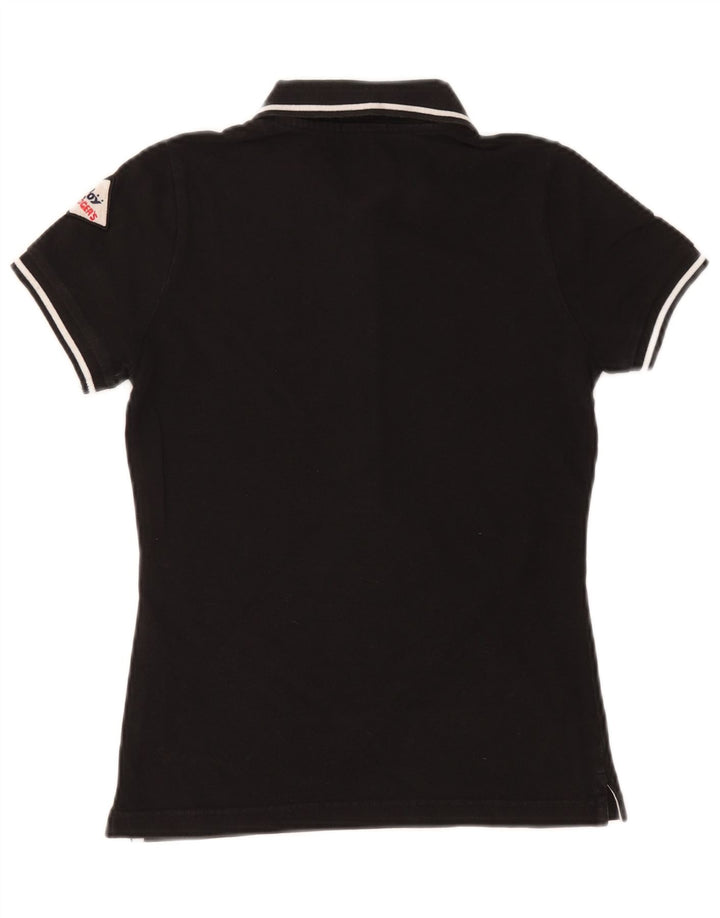 Roy Rogers Womens Polo Shirt UK 12 Medium Black Cotton
