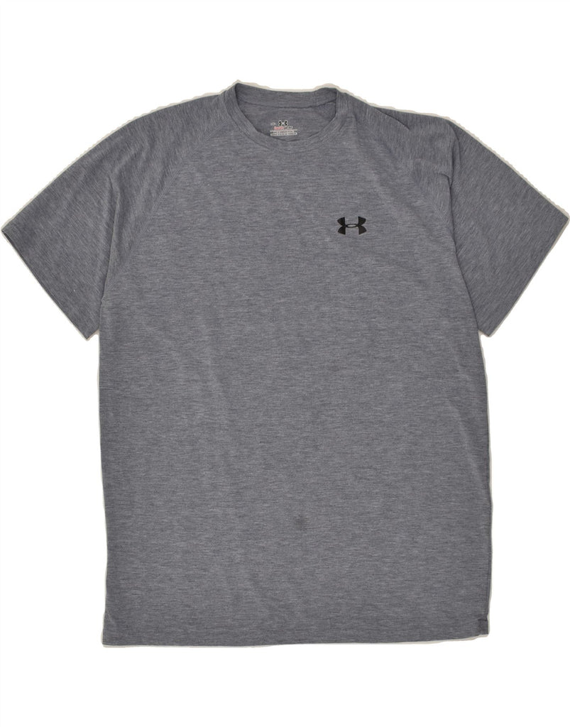 UNDER ARMOUR Mens Heat Gear T-Shirt Top Medium Blue Cotton | Vintage Under Armour | Thrift | Second-Hand Under Armour | Used Clothing | Messina Hembry 