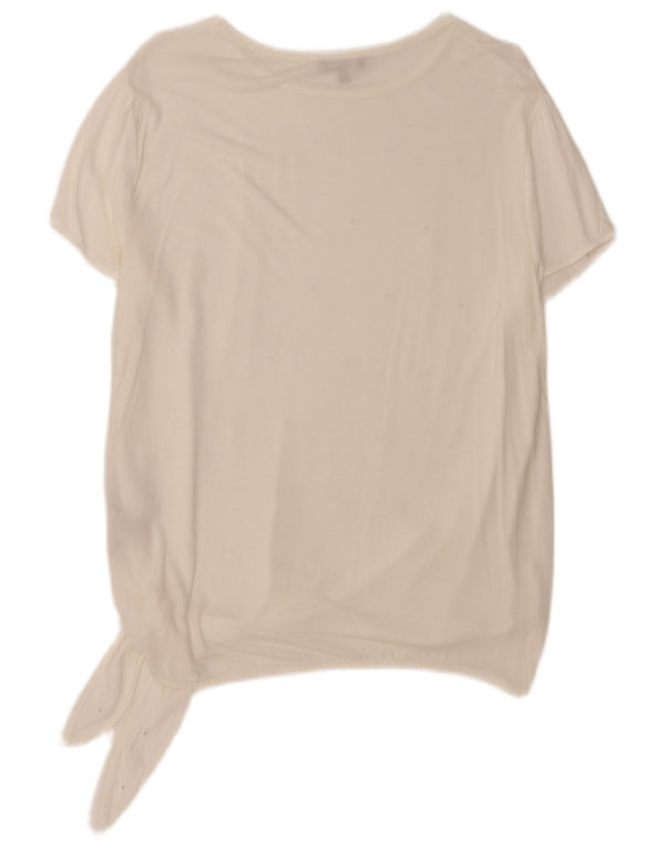 Massimo Dutti Womens Blouse Top UK 18 XL White Viscose