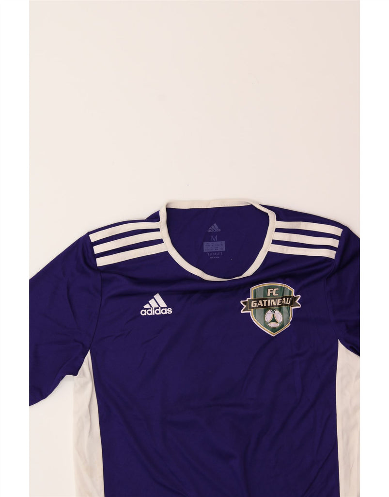 ADIDAS Boys Climalite Graphic T-Shirt Top 11-12 Years Medium Navy Blue Vintage Adidas and Second-Hand Adidas from Messina Hembry 
