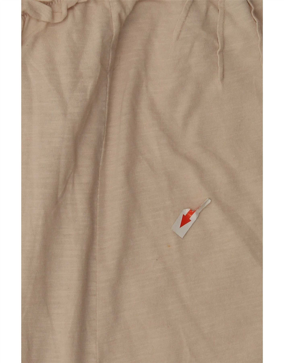 Benetton Womens Crop Strapless Top UK 12 Medium Beige Cotton