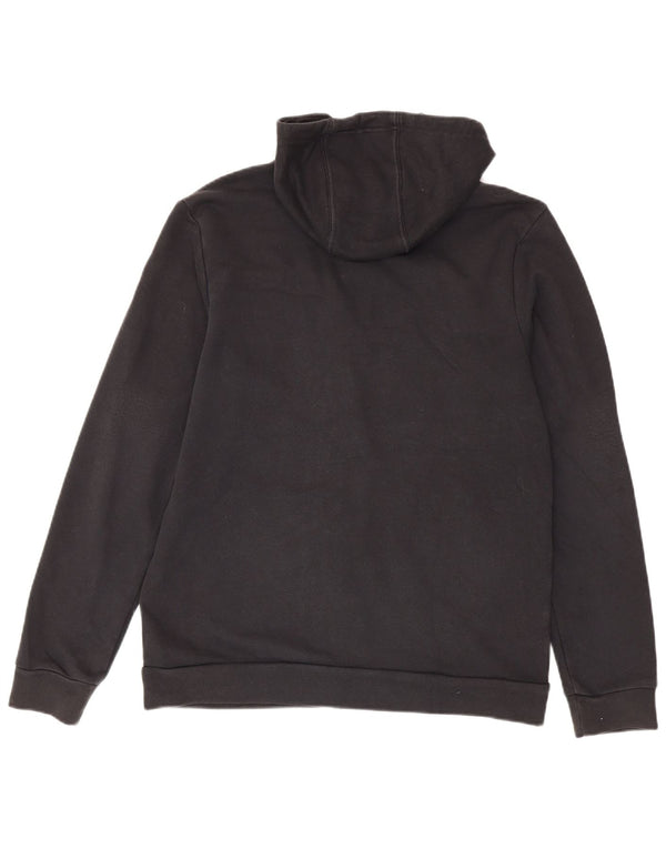 Adidas Mens Zip Hoodie Sweater Medium Black Colourblock Cotton