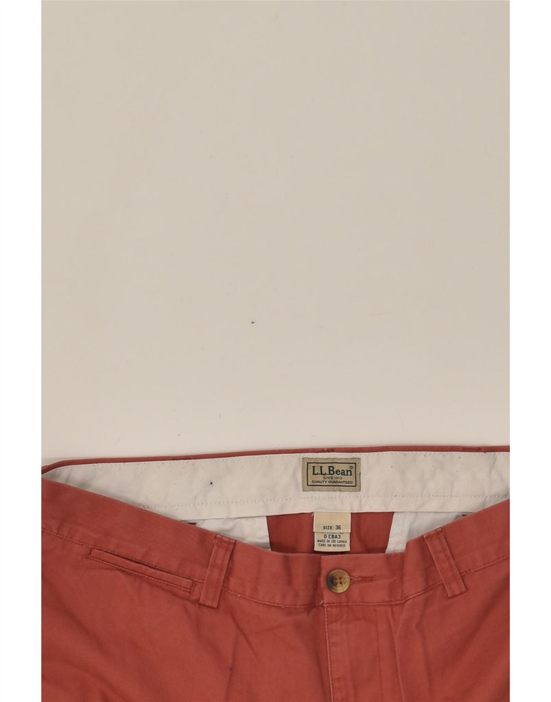 L.L.BEAN Mens Chino Trousers W36 Large Maroon Cotton | Vintage L.L.Bean | Thrift | Second-Hand L.L.Bean | Used Clothing | Messina Hembry 