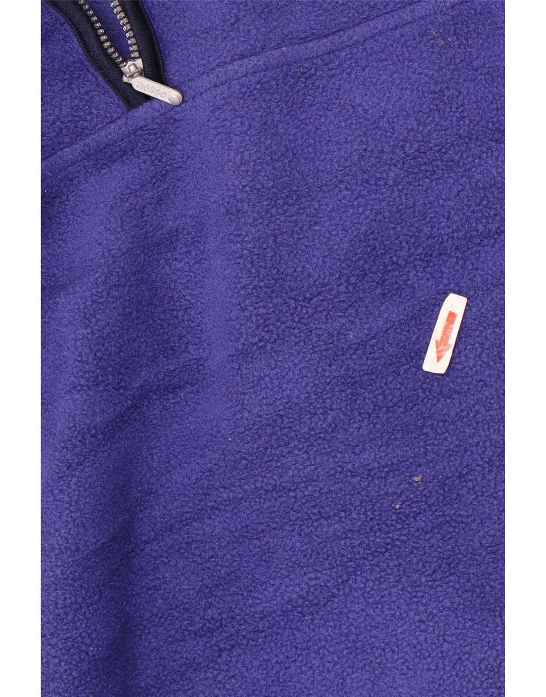 Aesse Mens Zip Neck Fleece Jumper XL Blue Polyester