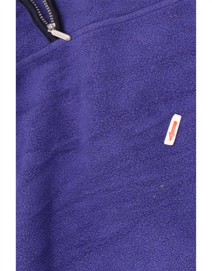 Aesse Mens Zip Neck Fleece Jumper XL Blue Polyester