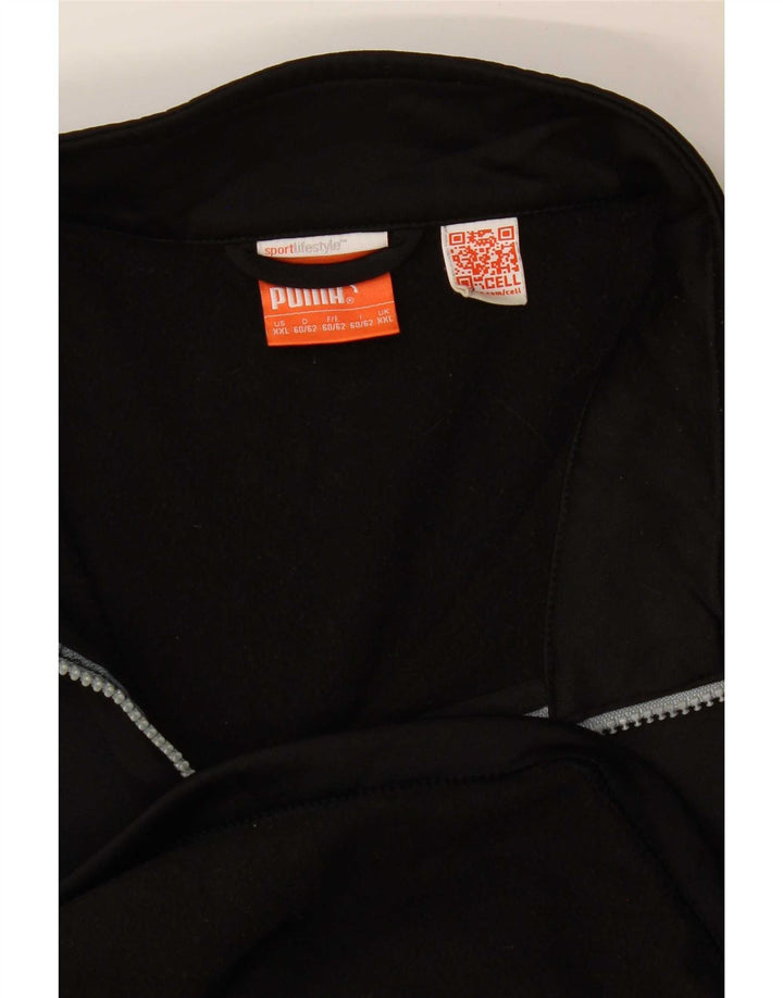 Puma Mens Zip Neck Pullover Tracksuit Top 2XL Black