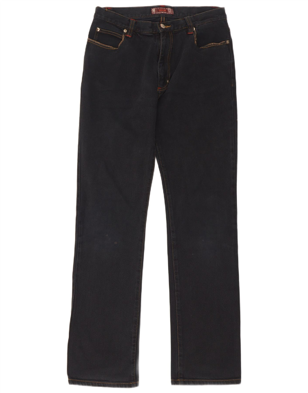 Sasch Womens Straight Jeans W32 L34 Navy Blue Cotton