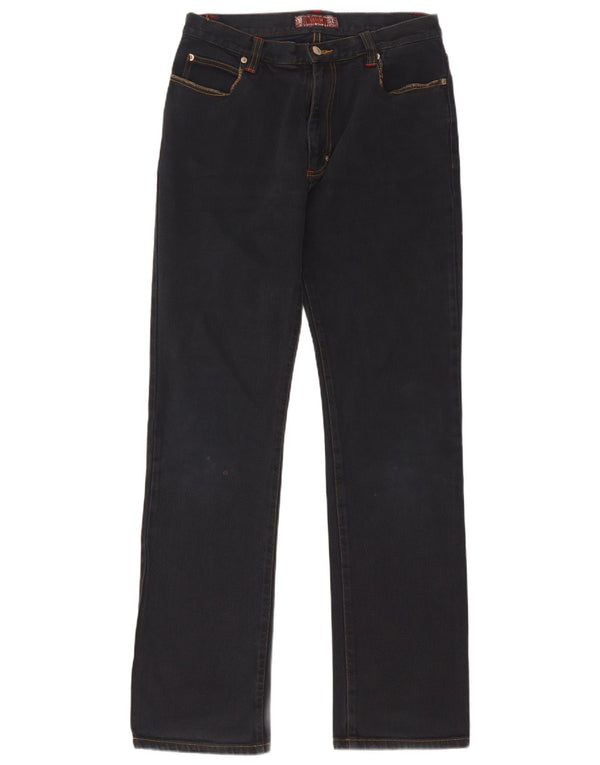 Sasch Womens Straight Jeans W32 L34 Navy Blue Cotton