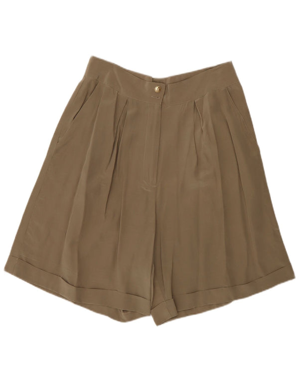 Andrea Mare Womens High Waist Pegged Casual Shorts IT 46 Large W30 Brown
