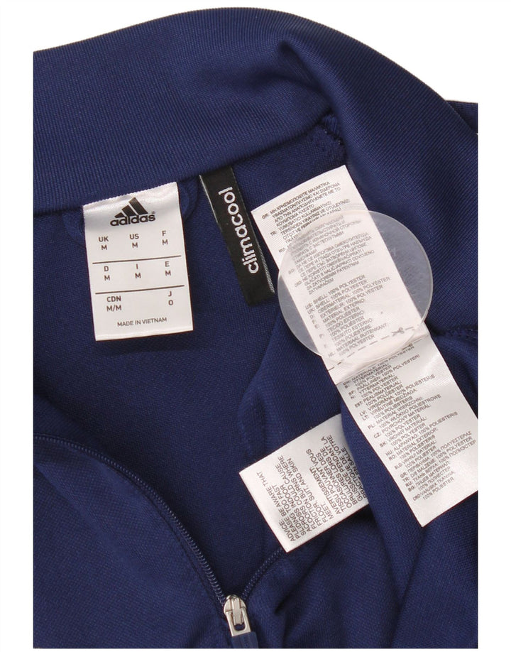 Adidas Mens Climacool Pullover Tracksuit Top Medium Navy Blue Colourblock