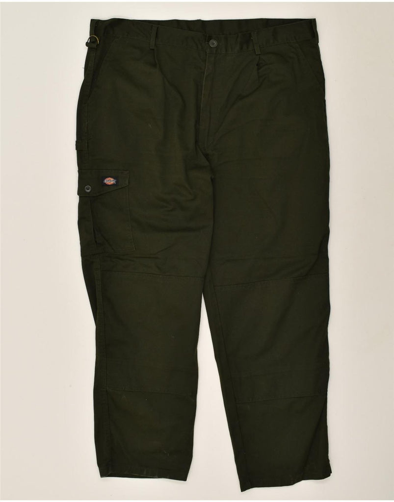 DICKIES Mens Straight Cargo Trousers W42 L29 Khaki Polyester | Vintage Dickies | Thrift | Second-Hand Dickies | Used Clothing | Messina Hembry 