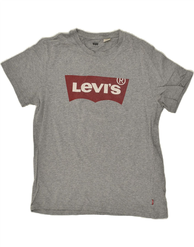 LEVI'S Mens Graphic T-Shirt Top Medium Grey Cotton | Vintage Levi's | Thrift | Second-Hand Levi's | Used Clothing | Messina Hembry 