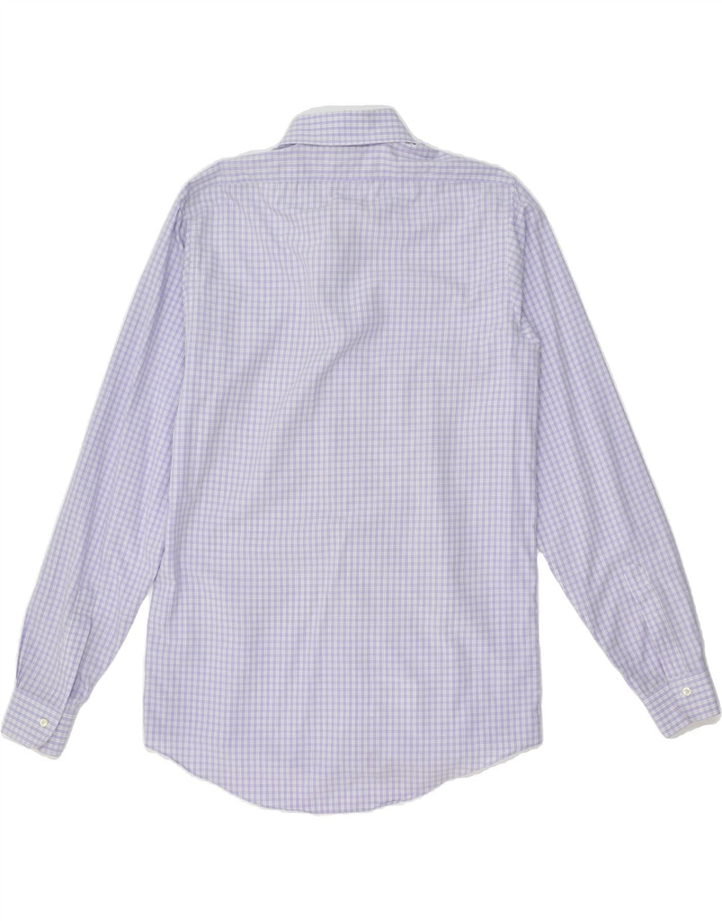 BROOKS BROTHERS Mens Milano Shirt Size 16 1/2 Large Purple Gingham Cotton | Vintage Brooks Brothers | Thrift | Second-Hand Brooks Brothers | Used Clothing | Messina Hembry 