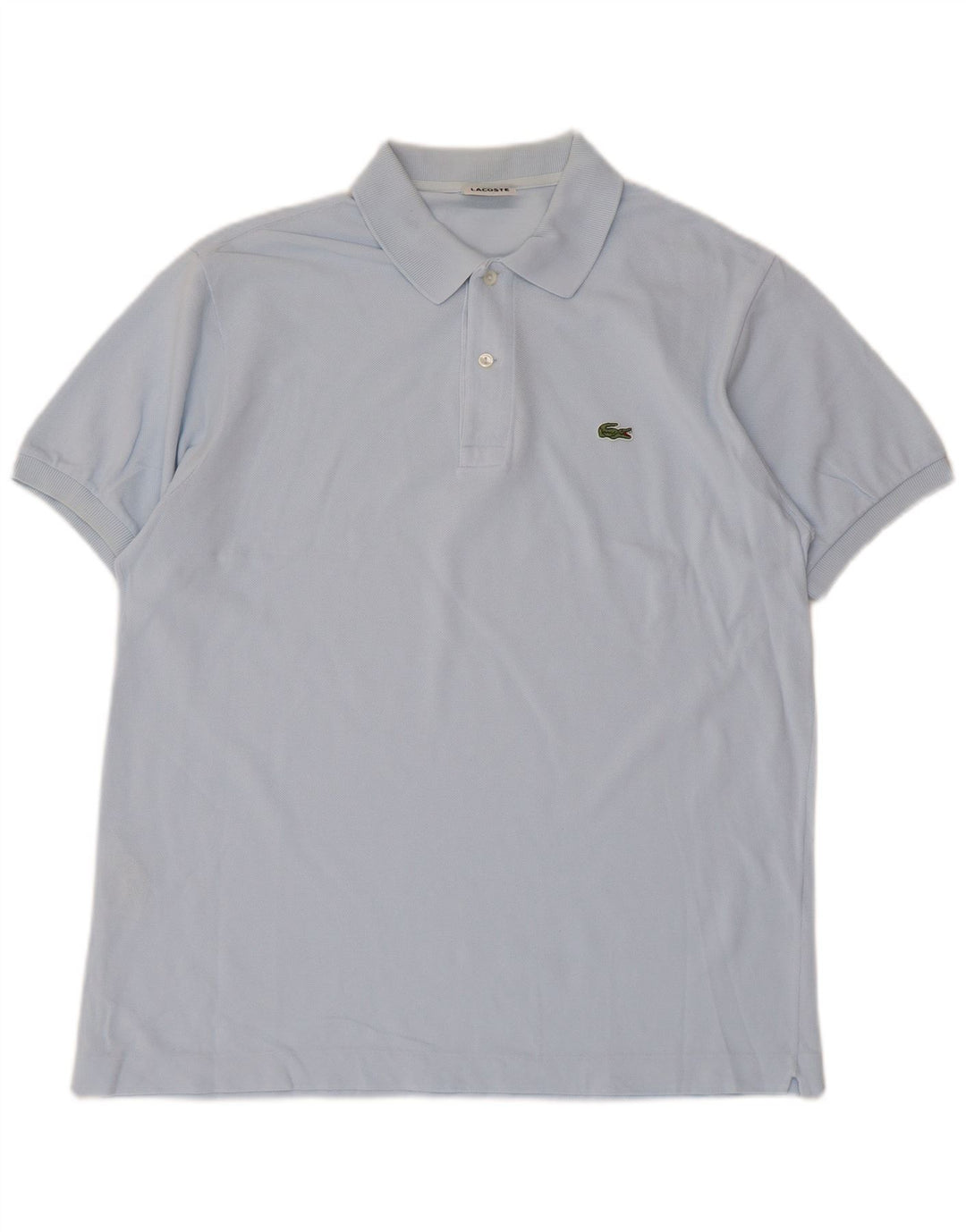 LACOSTE Mens Polo Shirt Size 5 Large Blue Cotton