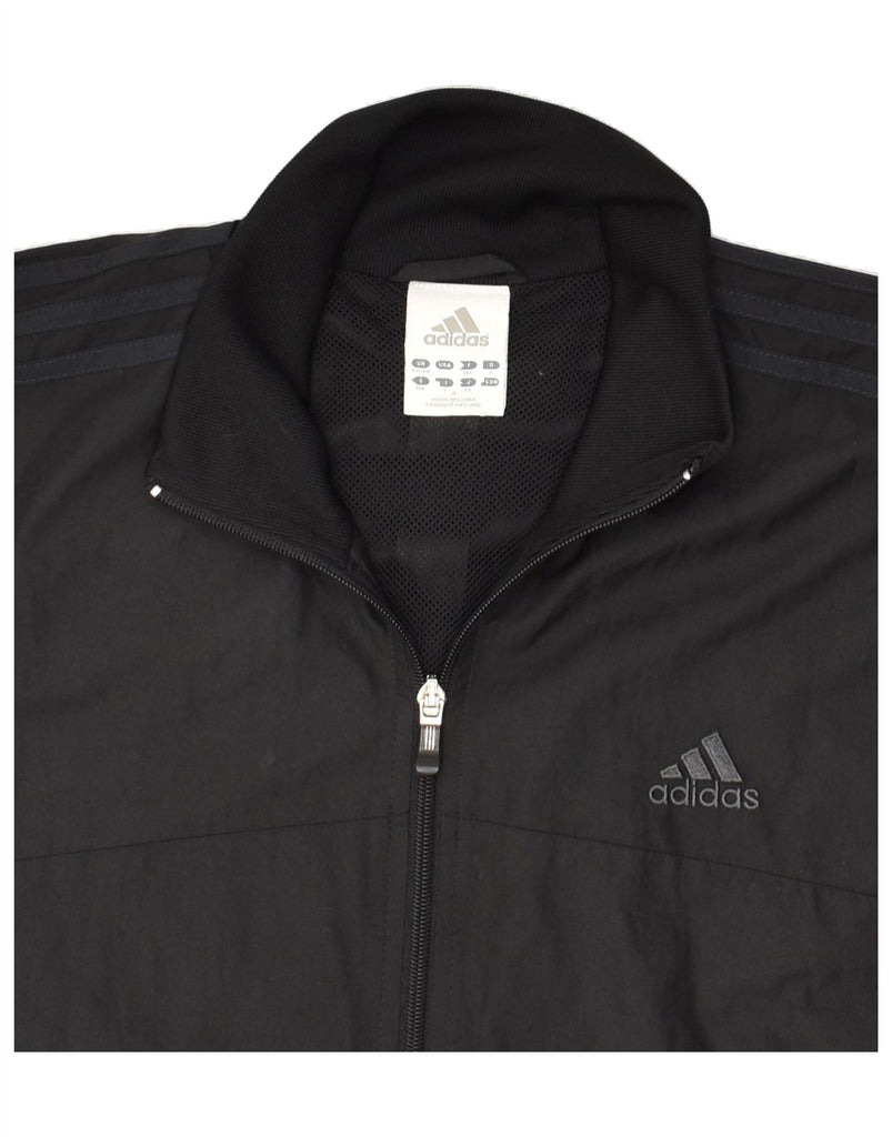 ADIDAS Mens Tracksuit Top Jacket UK 42/44 Large Black Polyester | Vintage Adidas | Thrift | Second-Hand Adidas | Used Clothing | Messina Hembry 